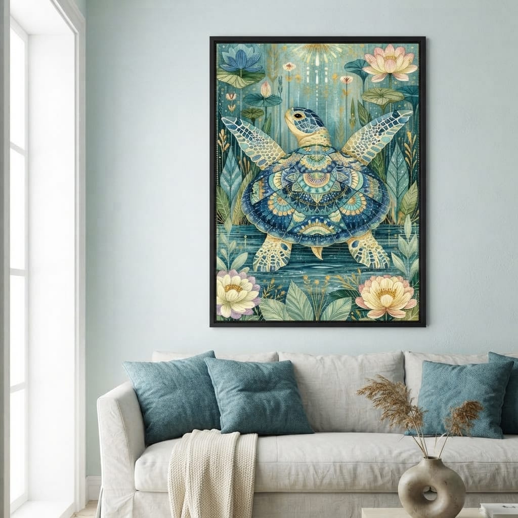 Sacred Traveler Of The Golden Waters Canvas Wall Art