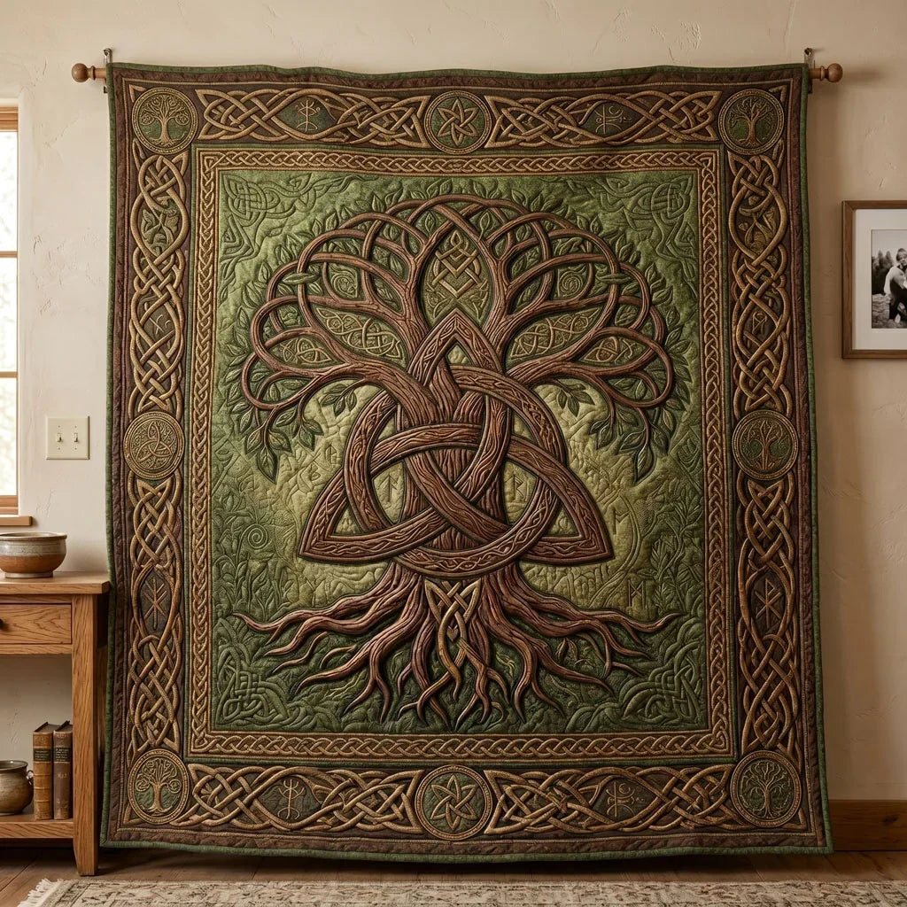 Sacred Tree Quilt Blanket