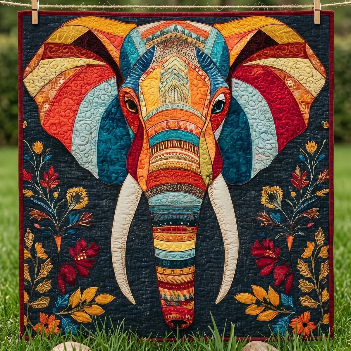 Safari Heritage Quilt Blanket - Quilted Blanket by Wild and Way