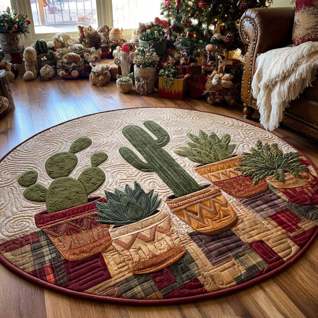 Saguaro Spirit Quilted Round Mat