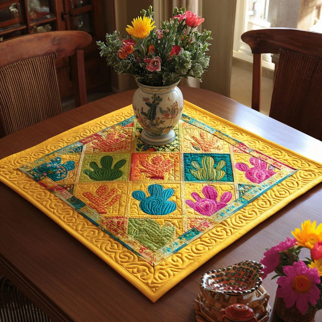 Saguaro Sunset Quilted Table Topper