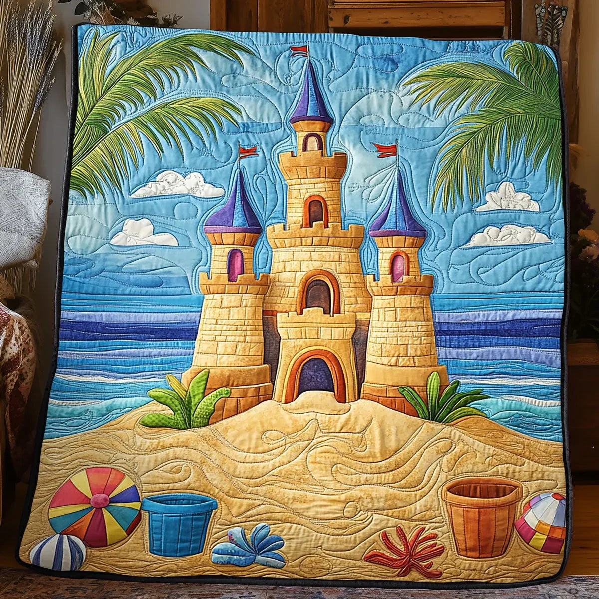Sand Castle Quilt Blanket