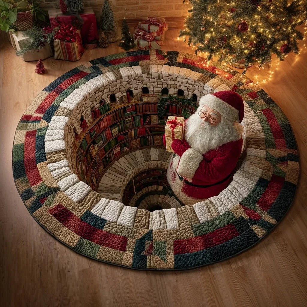 Santa Claus Haven Quilted Round Mat