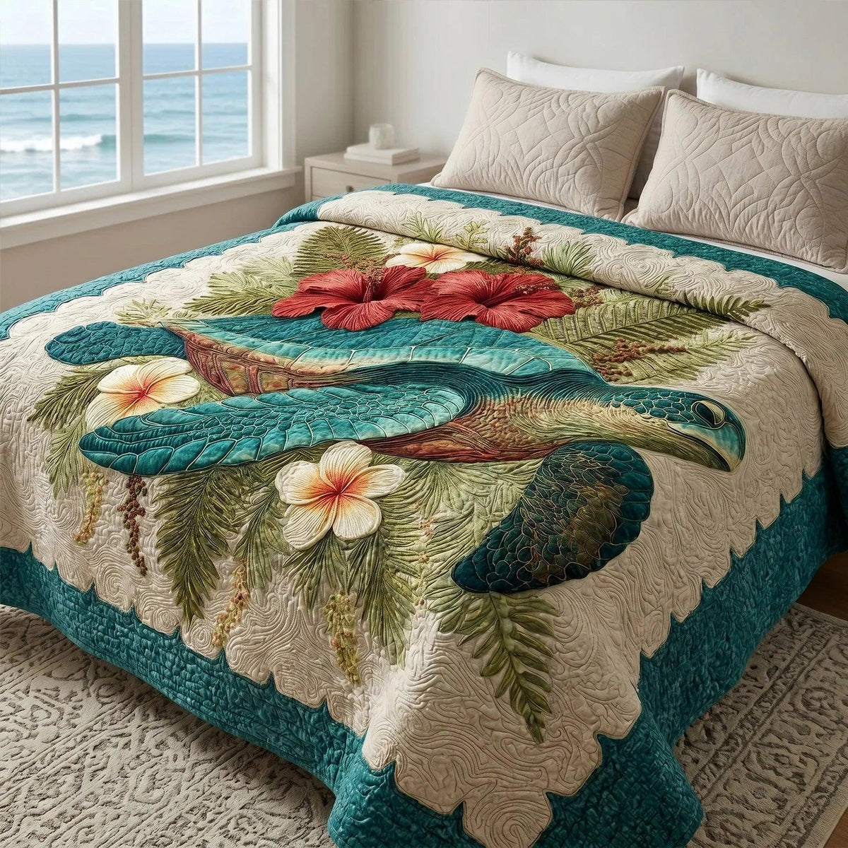 Sapphire Current Quilt Blanket - Quilted Blanket by Wild and Way