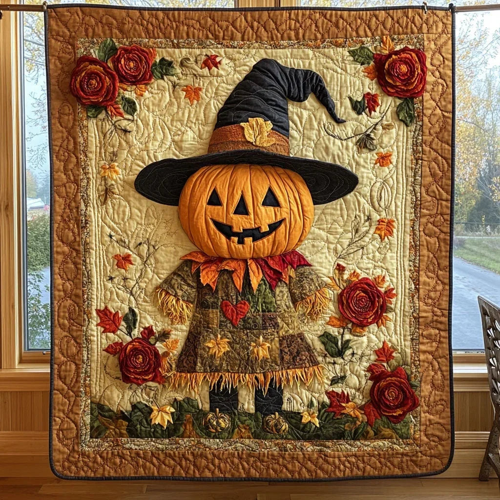 Scarecrow Witch Quilt Blanket