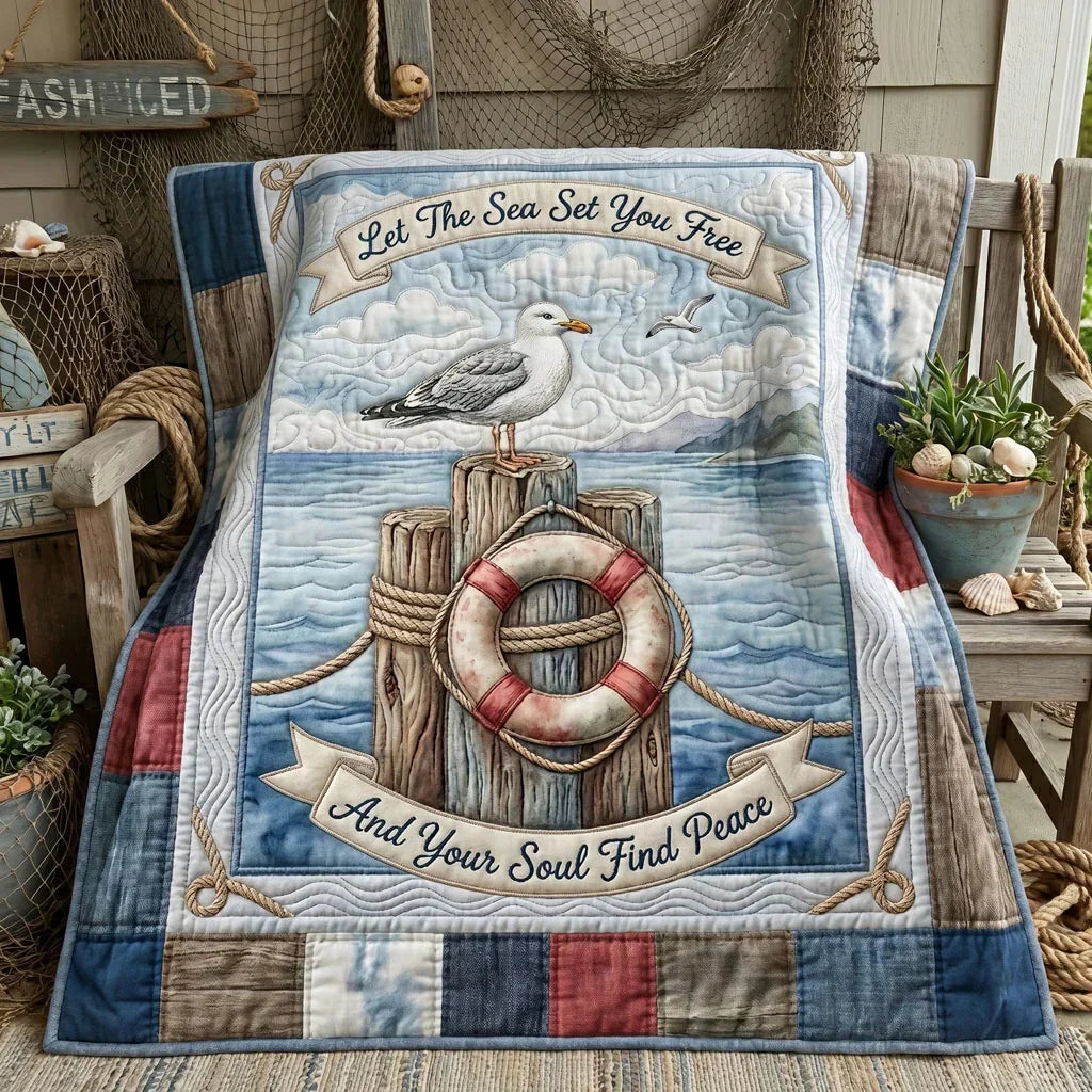 Sea Breeze Serenity Quilt Blanket