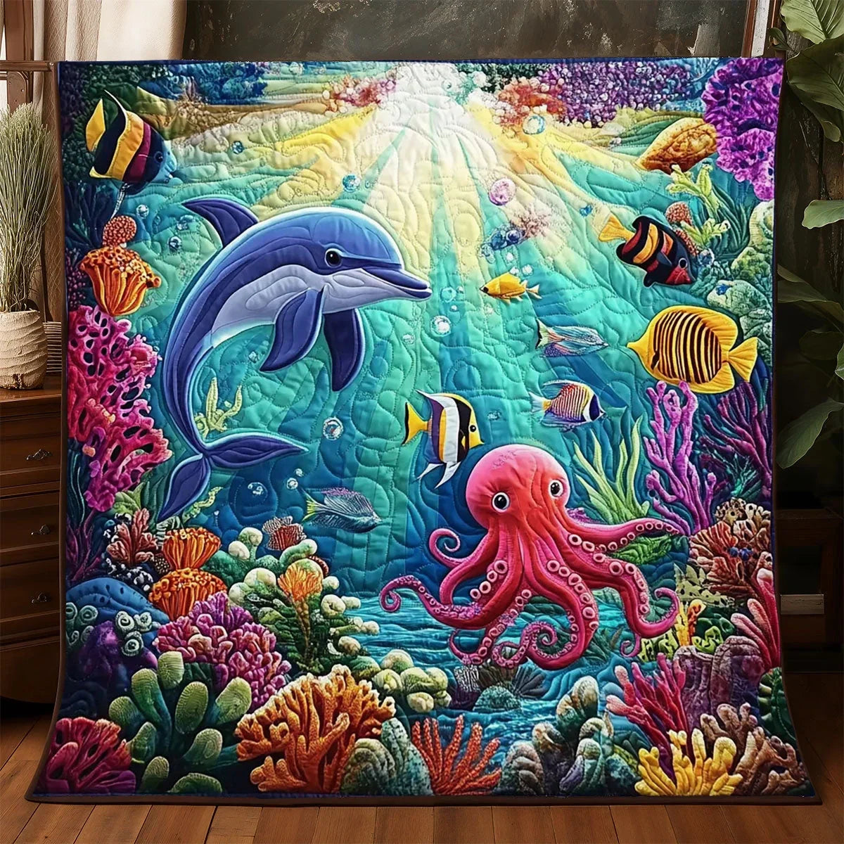 Sea Life Quilt Blanket