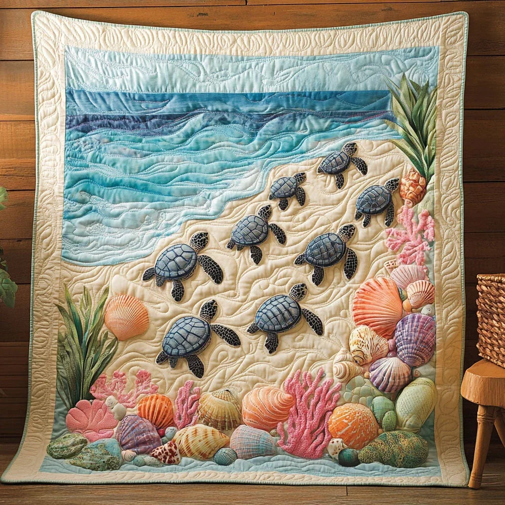 Sea Turtle Quilt Blanket