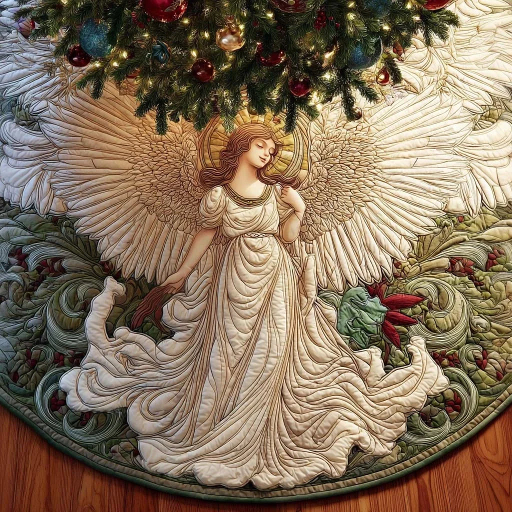 Seraphic Joy Quilted Tree Skirt
