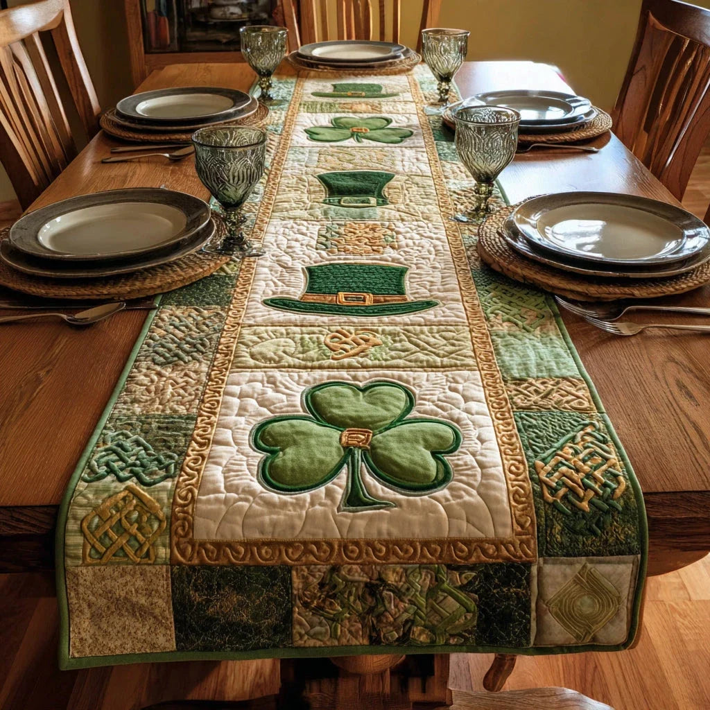 Shamrock Sovereign Quilted Table Runner