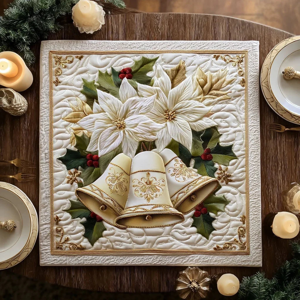 Silent Bells Quilted Table Topper