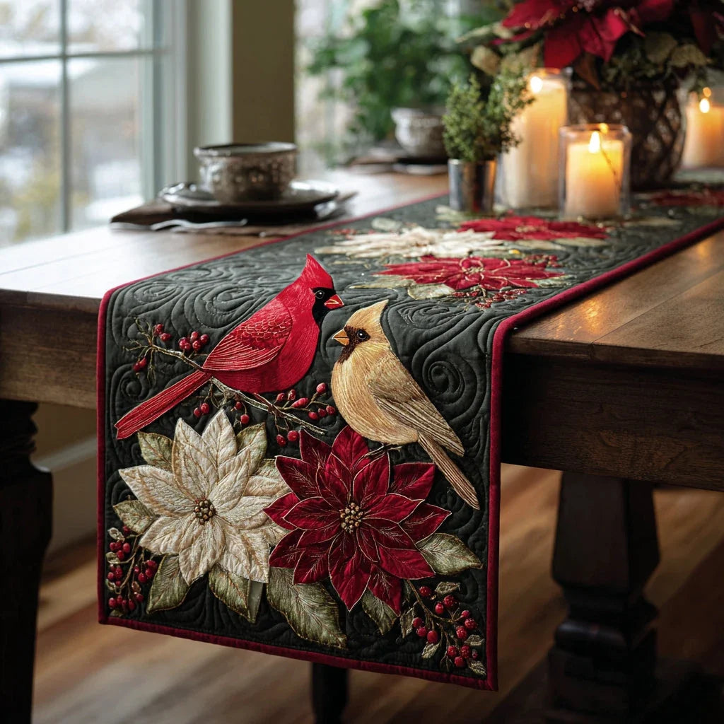 Silent Branches Quilted Table Runner