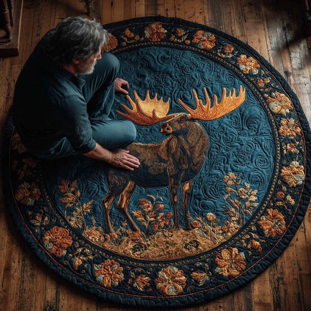 Silent Crown Quilted Round Mat