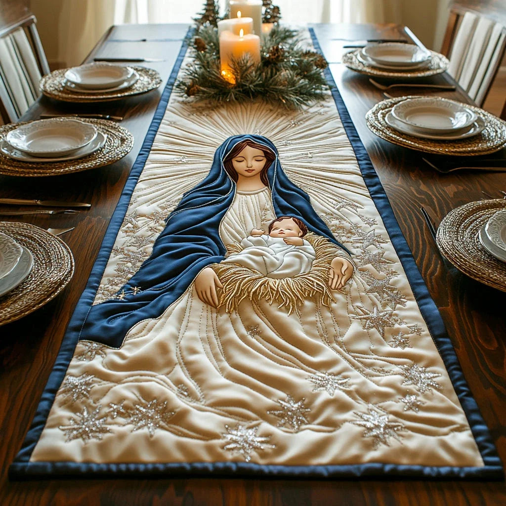 Silent Grace Quilted Table Runner