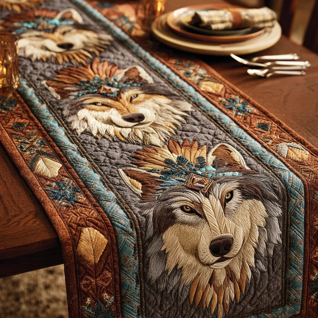 Silent Howl Spirit Quilted Table Runner