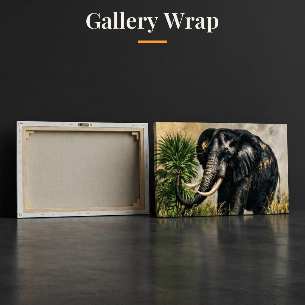 Silent Monarch of the Gilded Savanna Canvas Wall Art