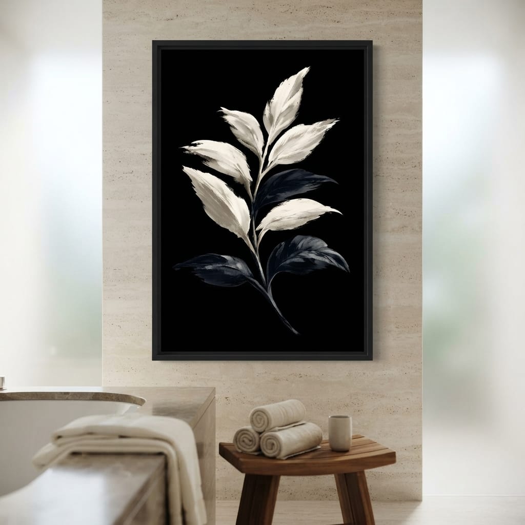 Silent Presence of Pale Leaves Canvas Wall Art