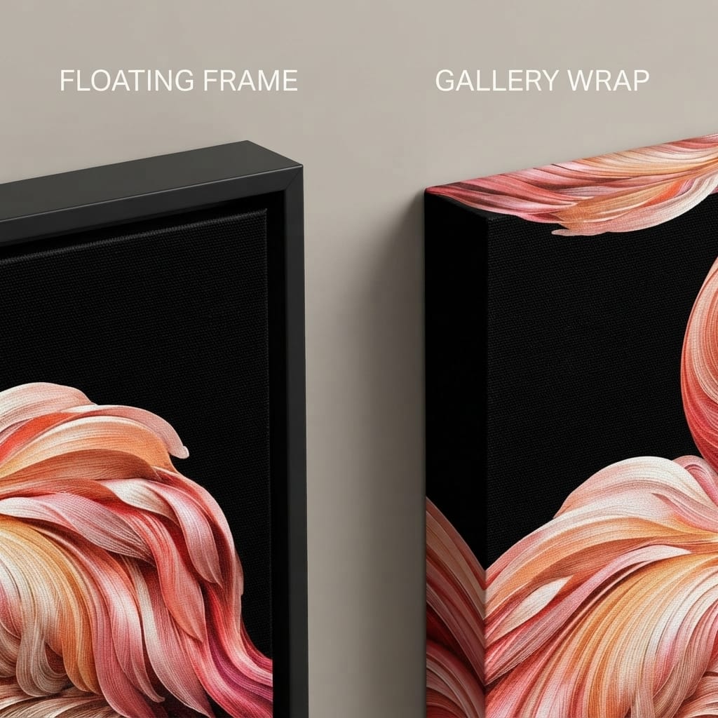 Silk Strand Flamingo Curve Canvas Wall Art