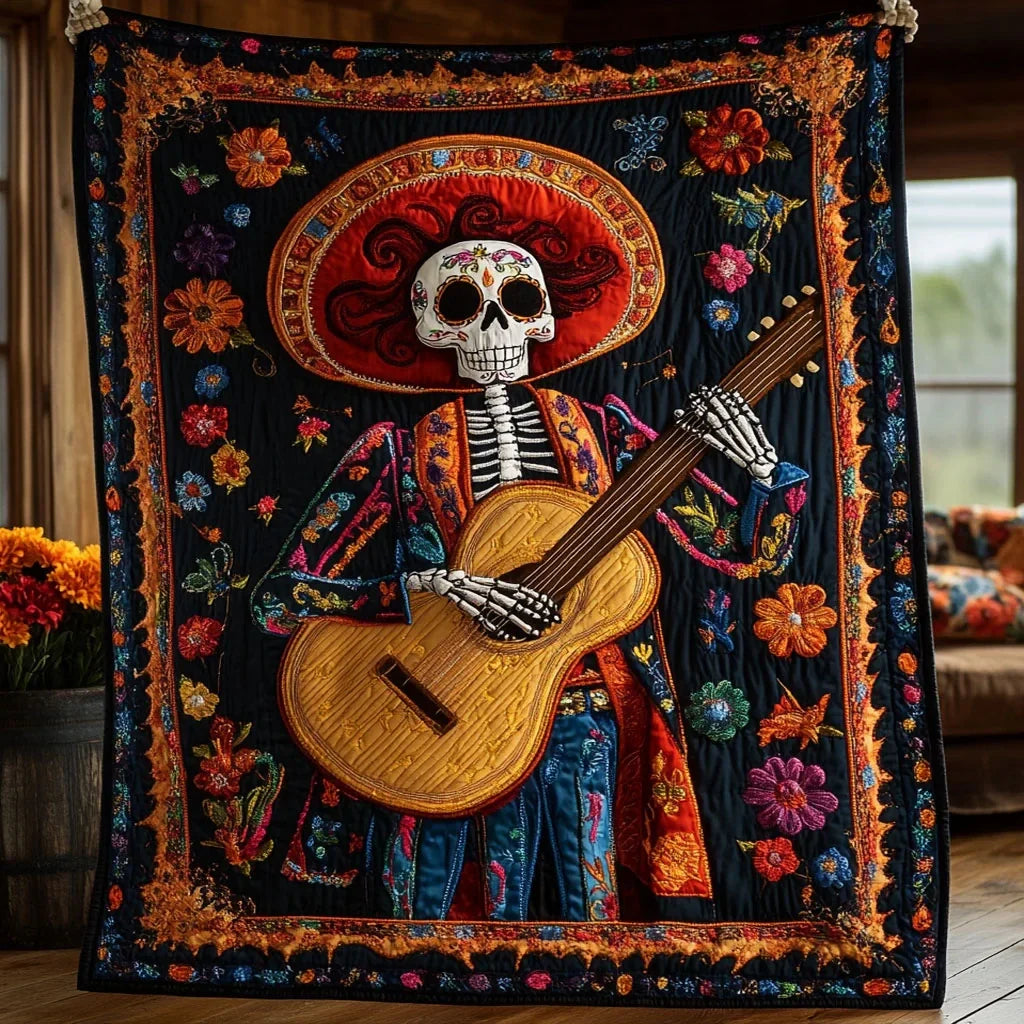 Skeleton Song Of Stars Quilt Blanket