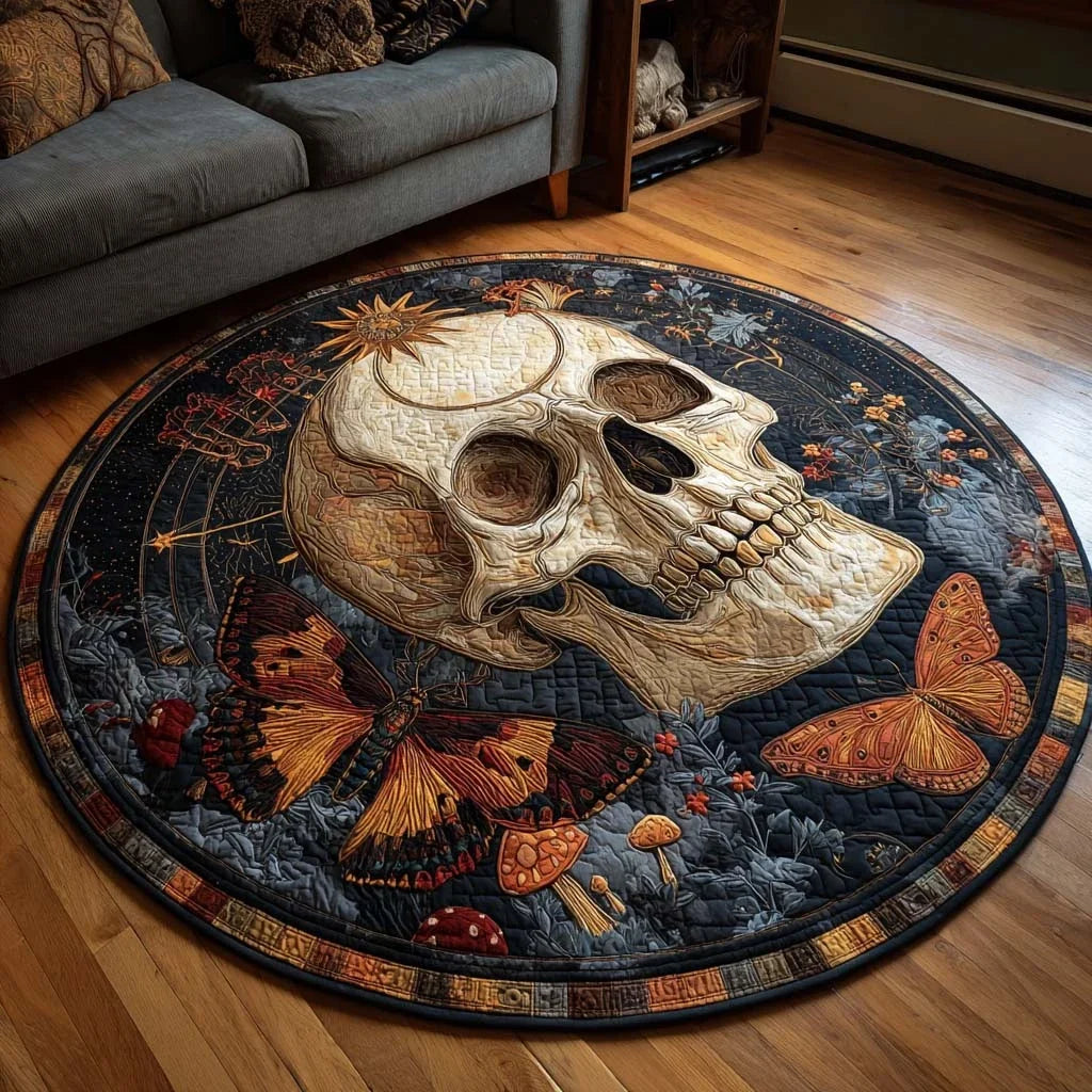 Skull Forest Quilted Round Mat