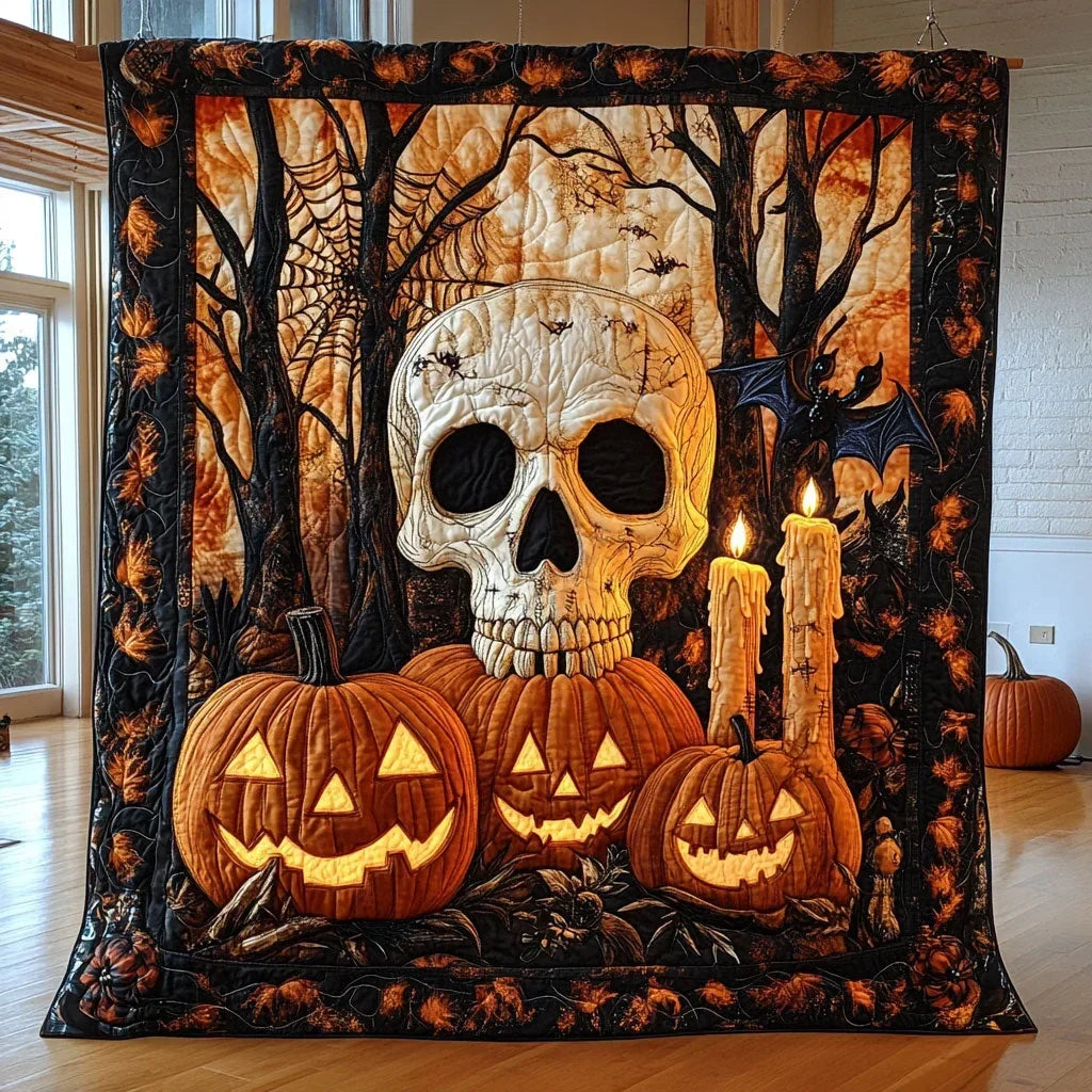 Skull Harvest Quilt Blanket