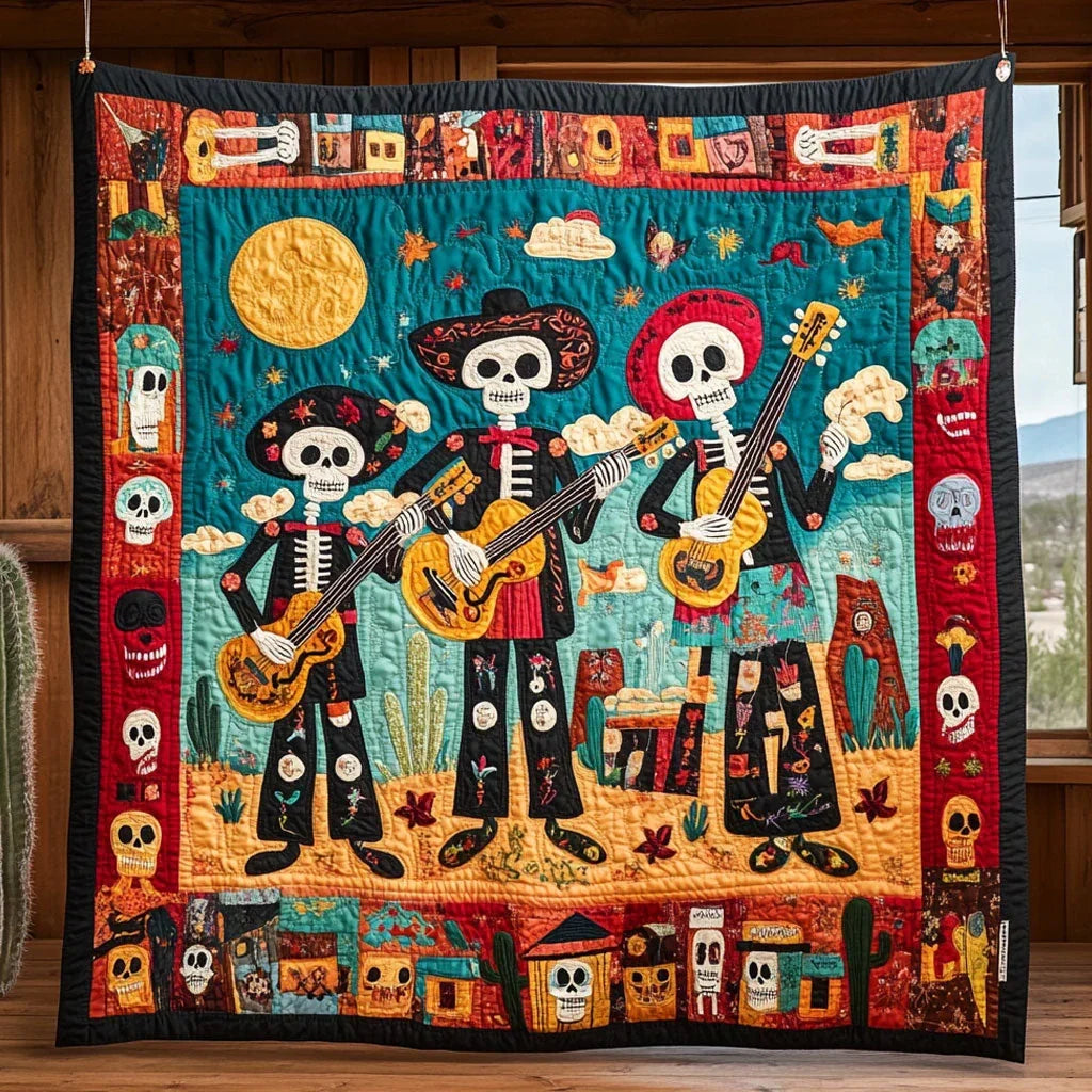 Skull Sonata Quilt Blanket