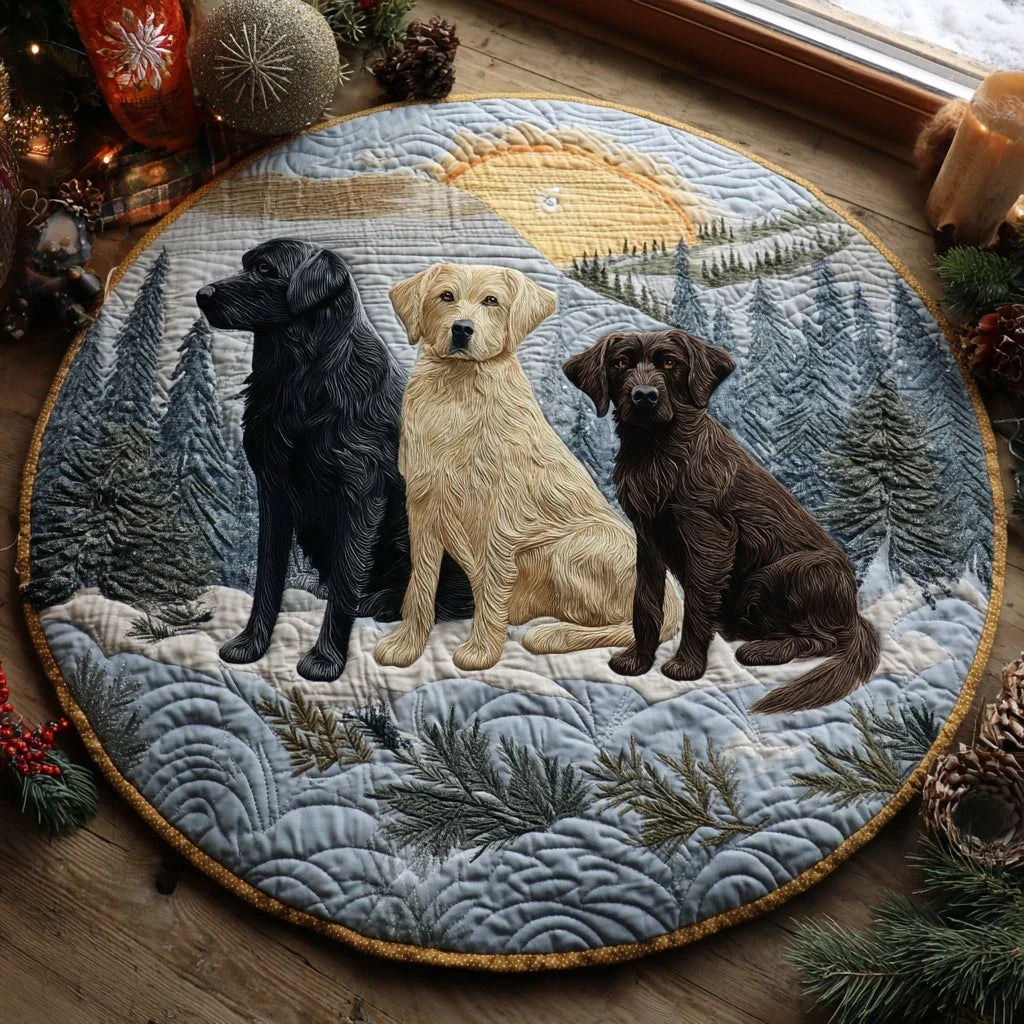 Snowbound Labs Quilted Round Mat