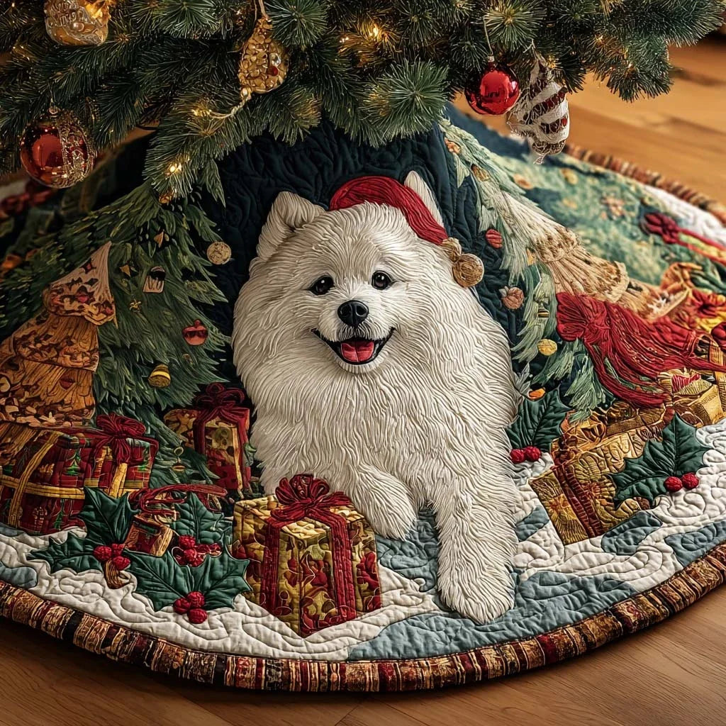Snowlight Spirit Christmas Quilted Tree Skirt