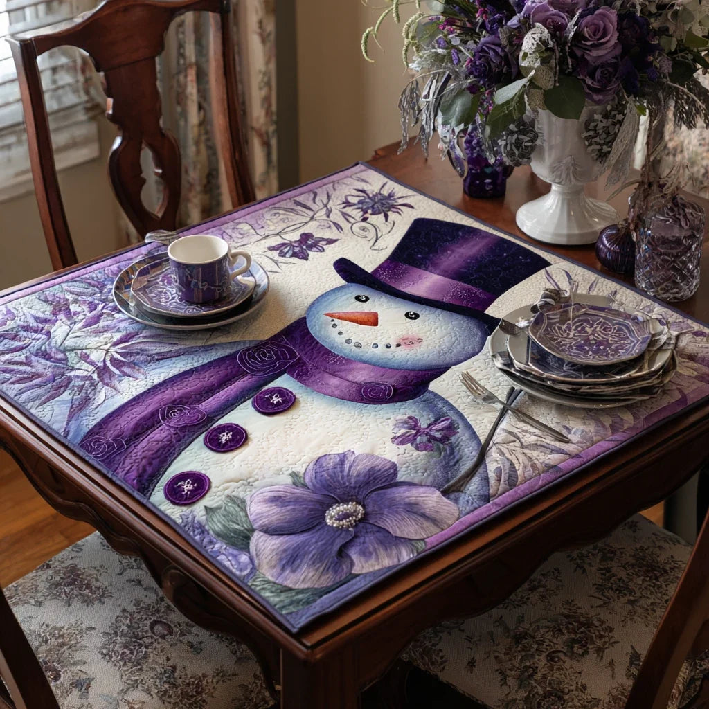 Snowman Dream Quilted Table Topper