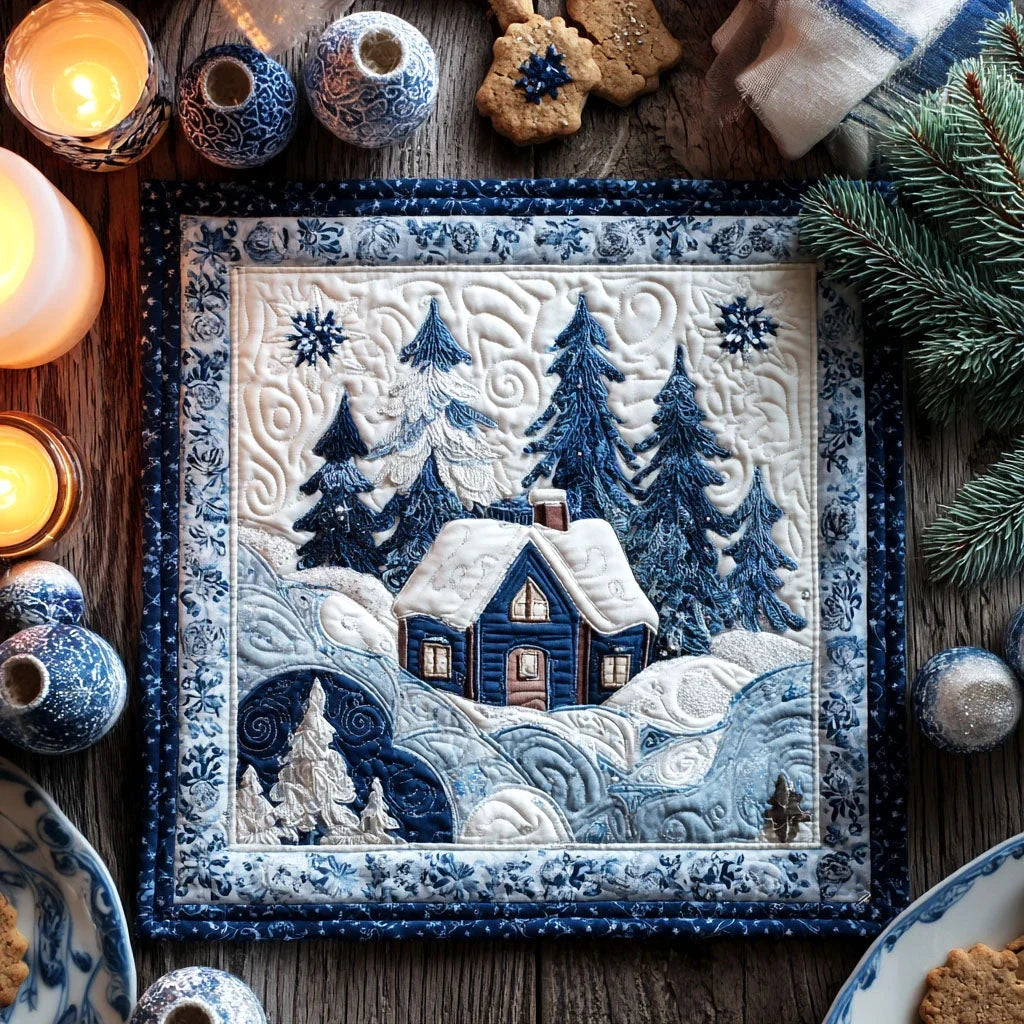 Snowy Cottage Table Topper