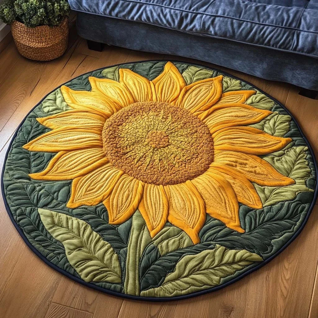 Solar Flair Quilted Round Mat