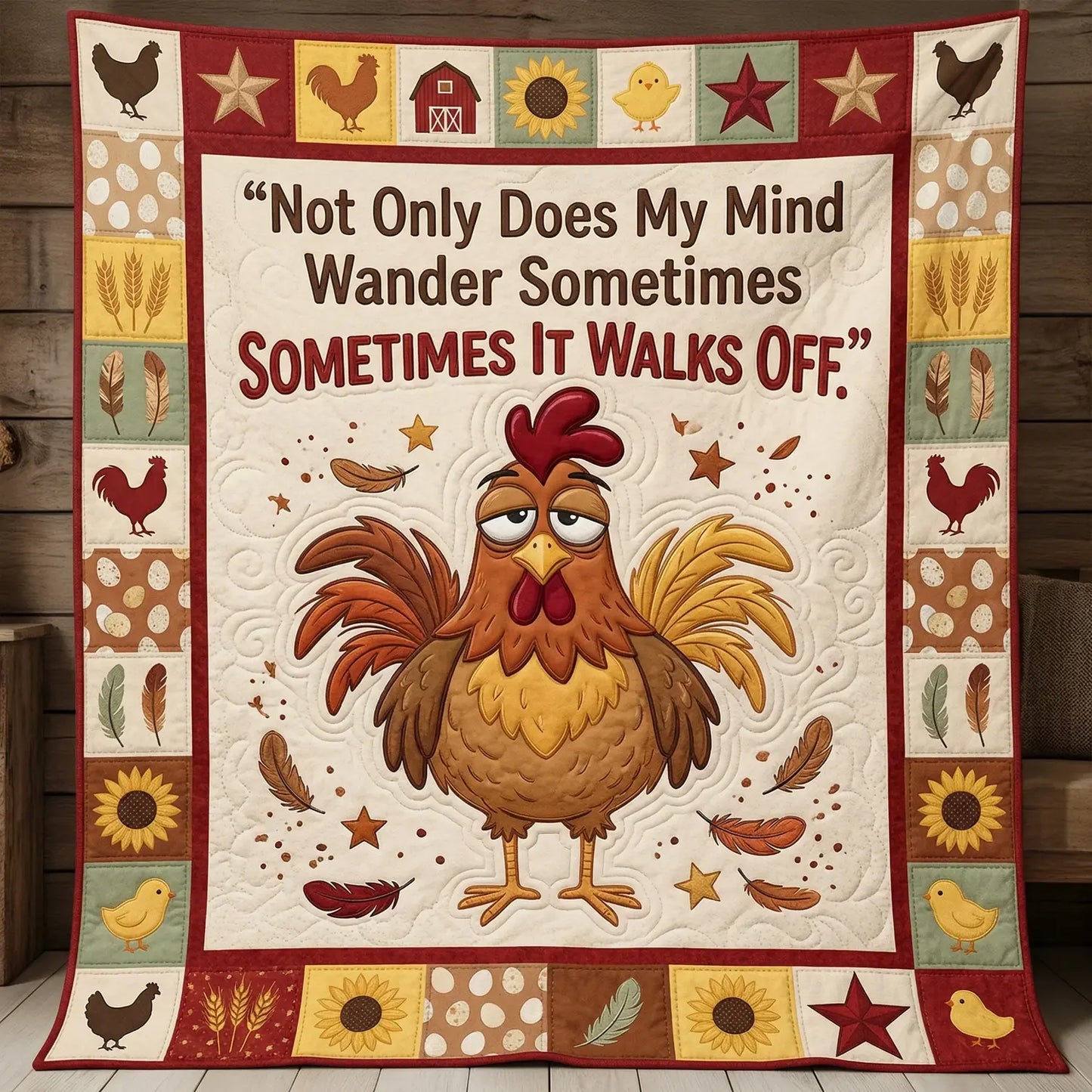 Sometimes It Walks Off Quilt Blanket