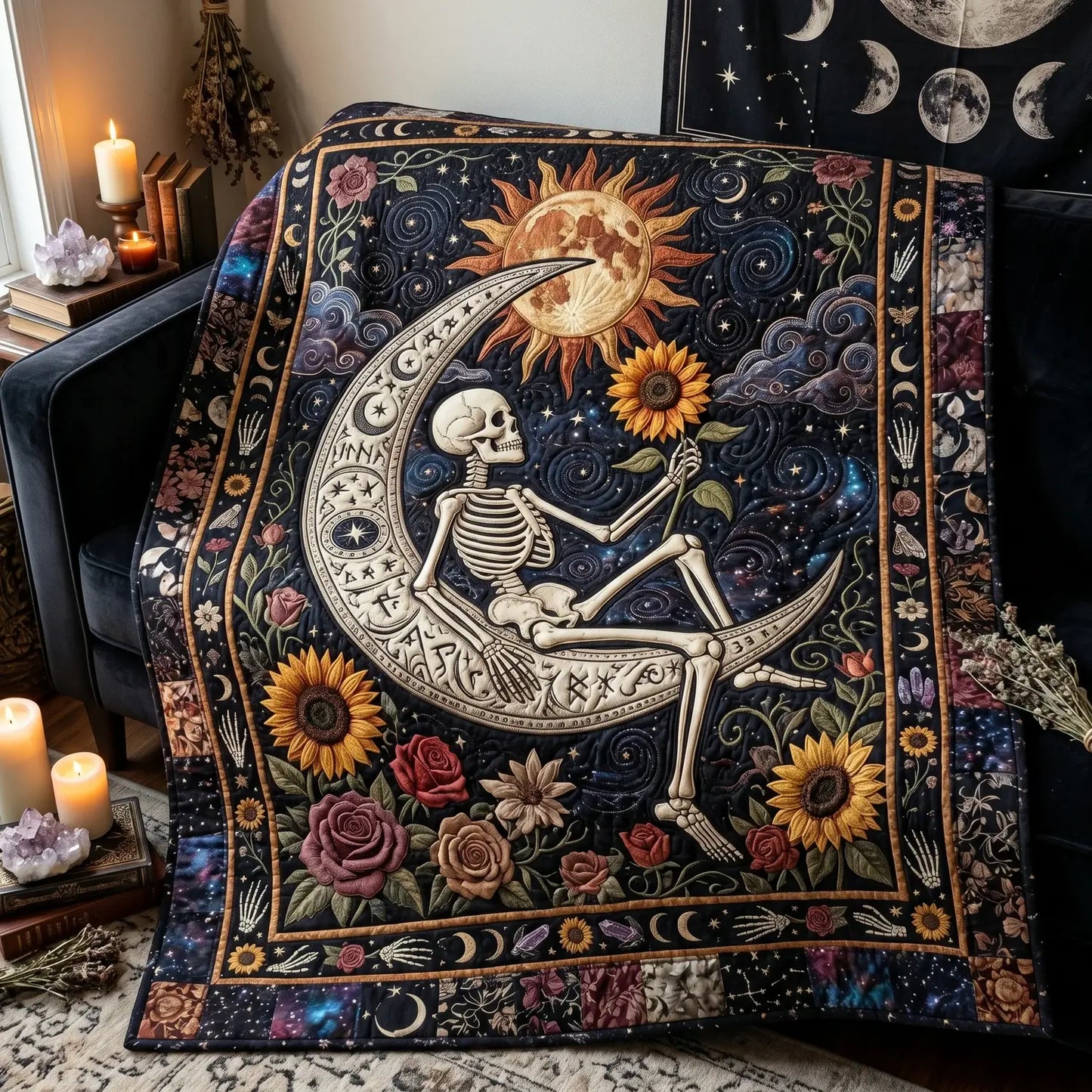 Soul In Darkness Quilt Blanket