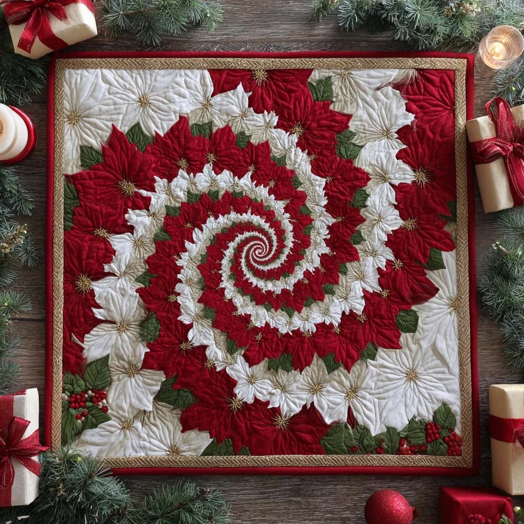 Spiral of Joy Quilted Table Topper