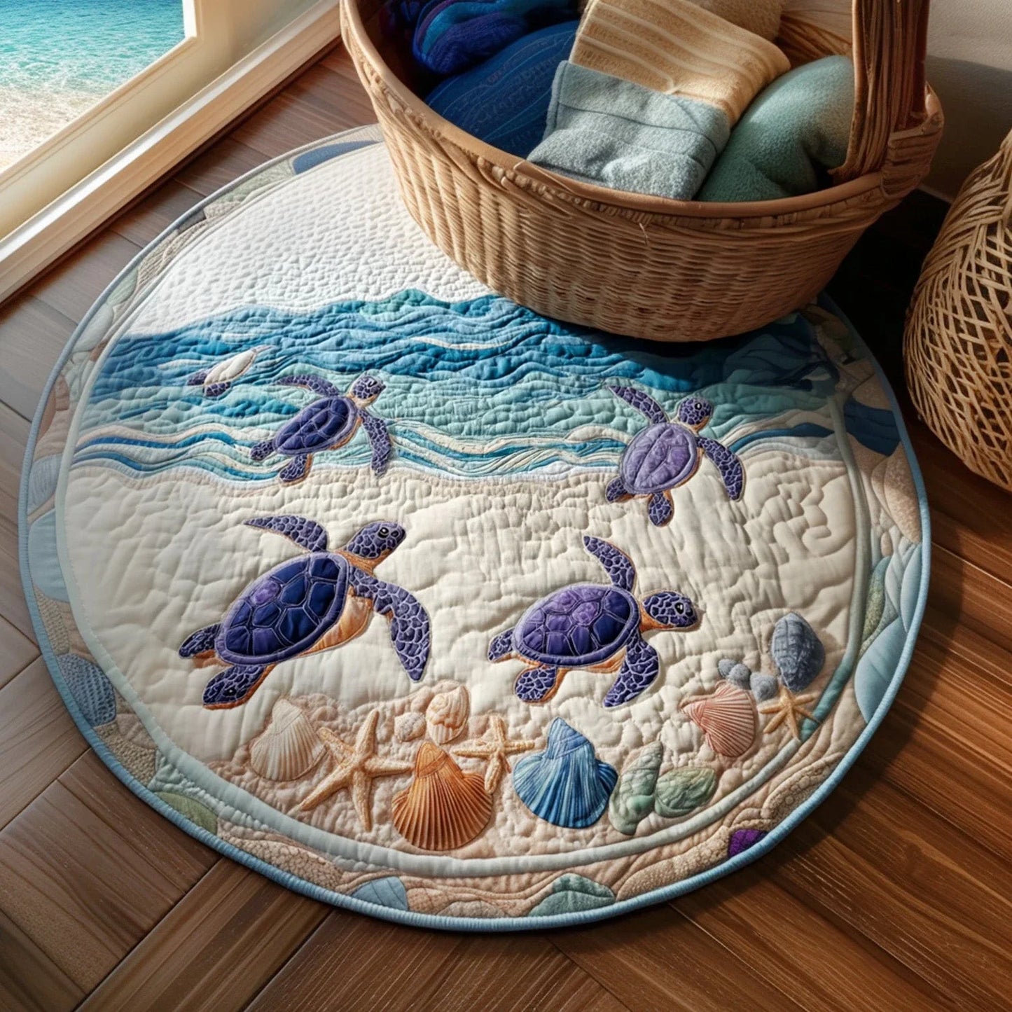 Spirit of the Sea Quilted Round Mat