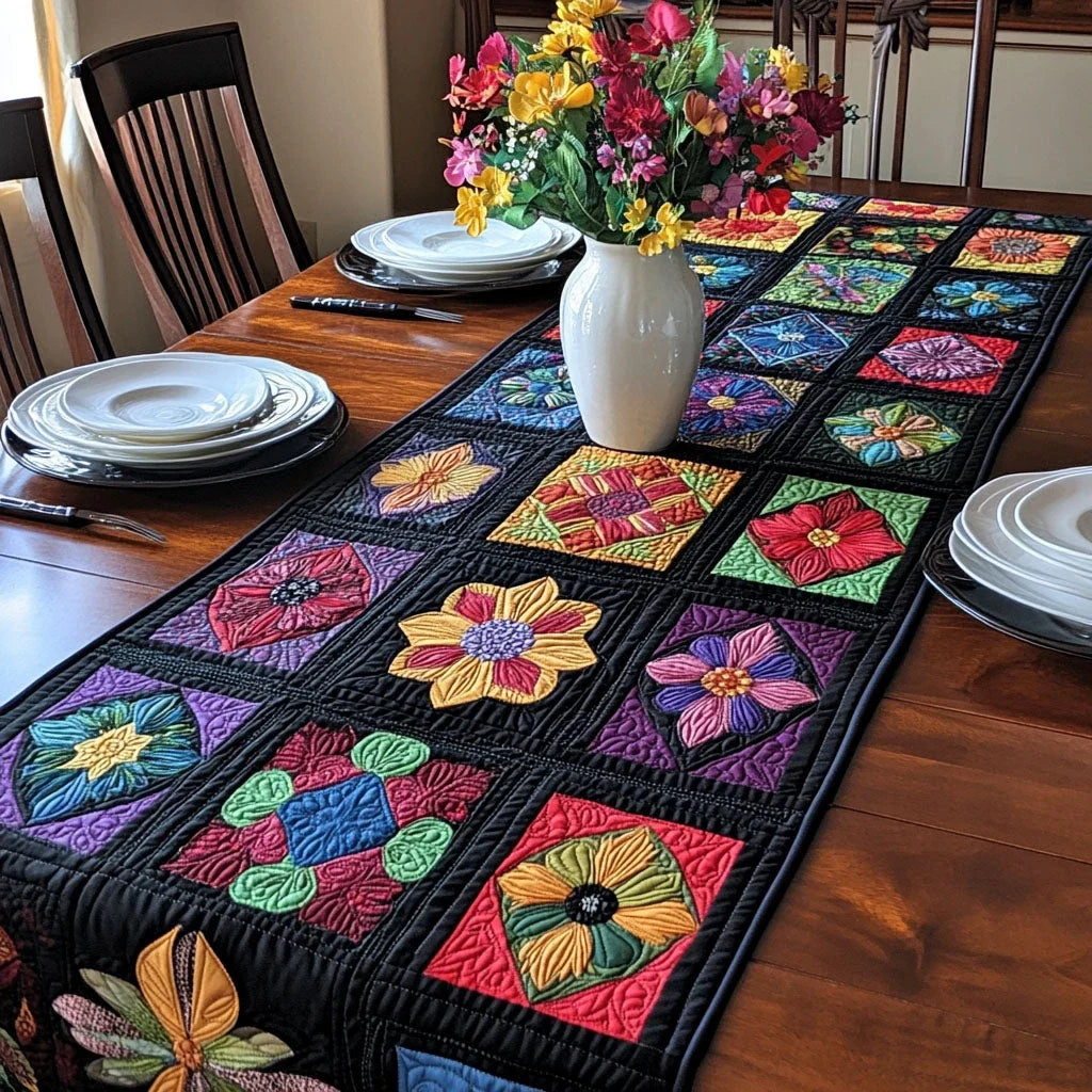 Spiritual Whirl Quilted Table Runner