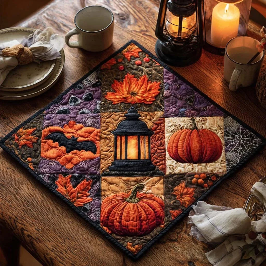 Spooky Autumn Glow Quilted Table Topper