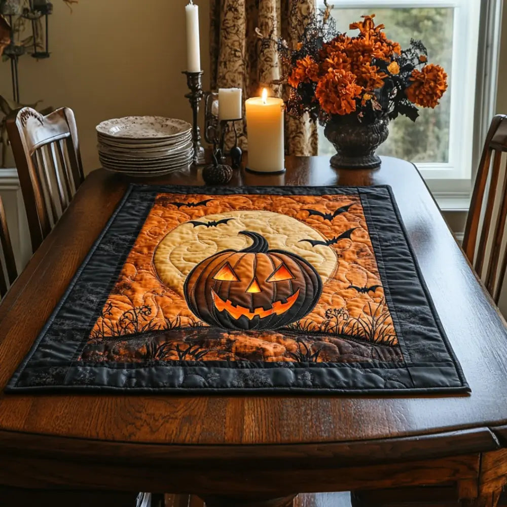 Spooky Lanterns Quilted Table Topper
