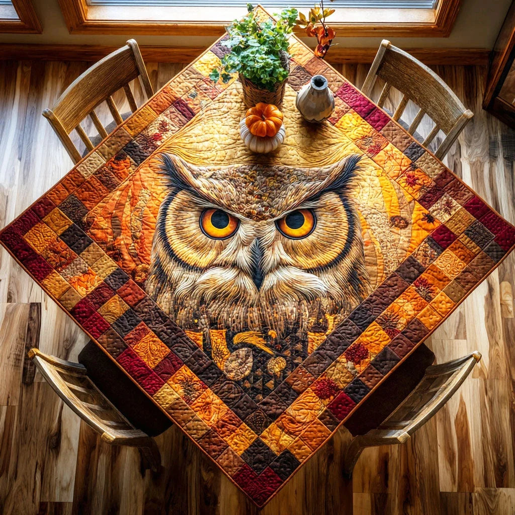 Spooky Owl Quilted Table Topper