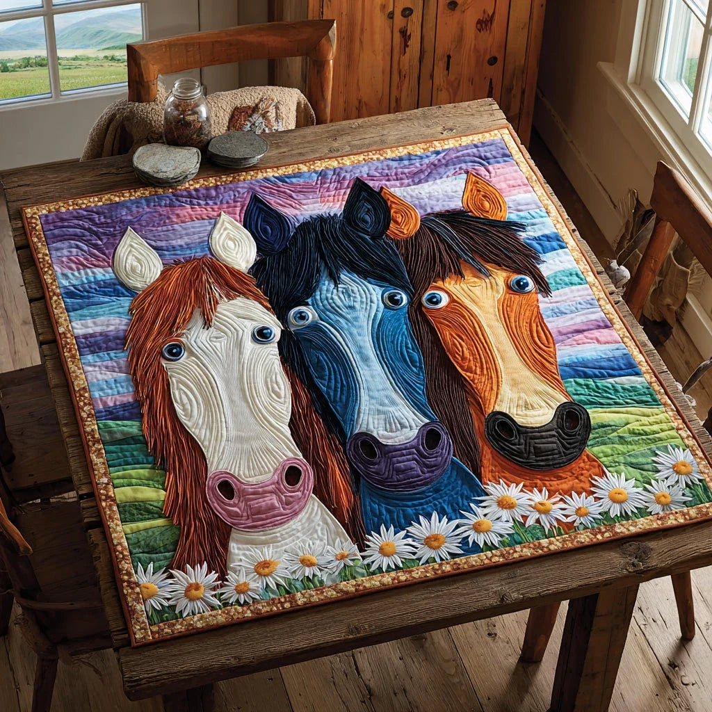 Stallion Heart Quilted Table Topper