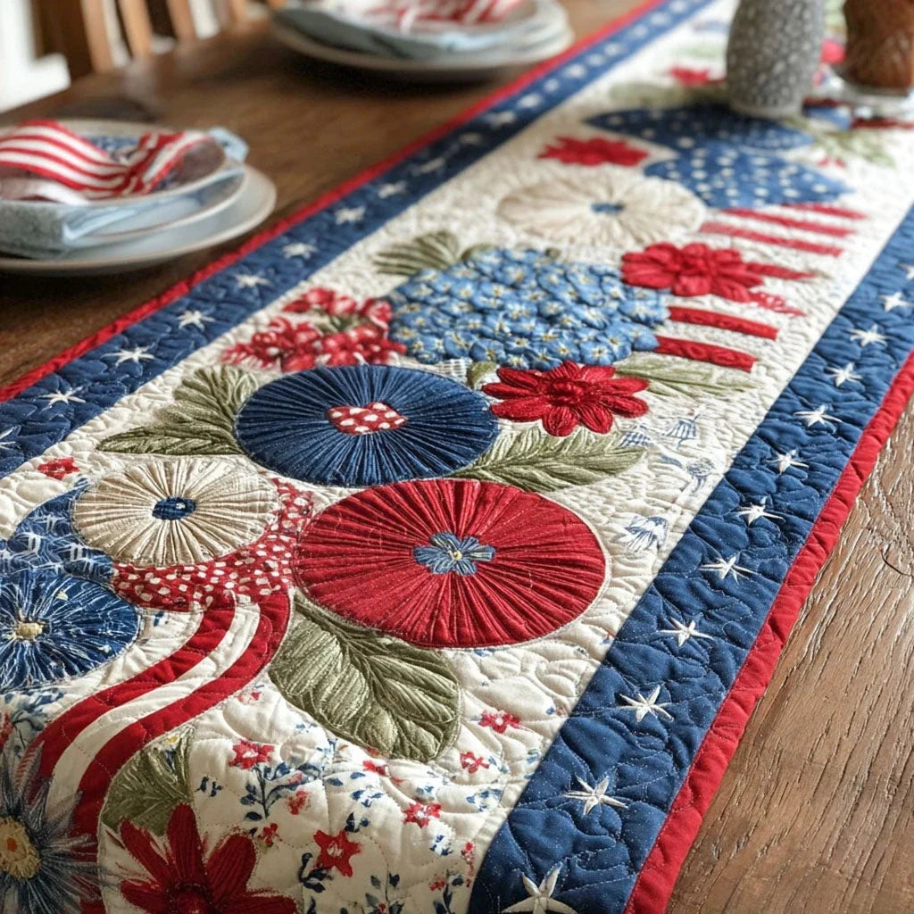 Star-spangled Spirit Quilted Table Runner