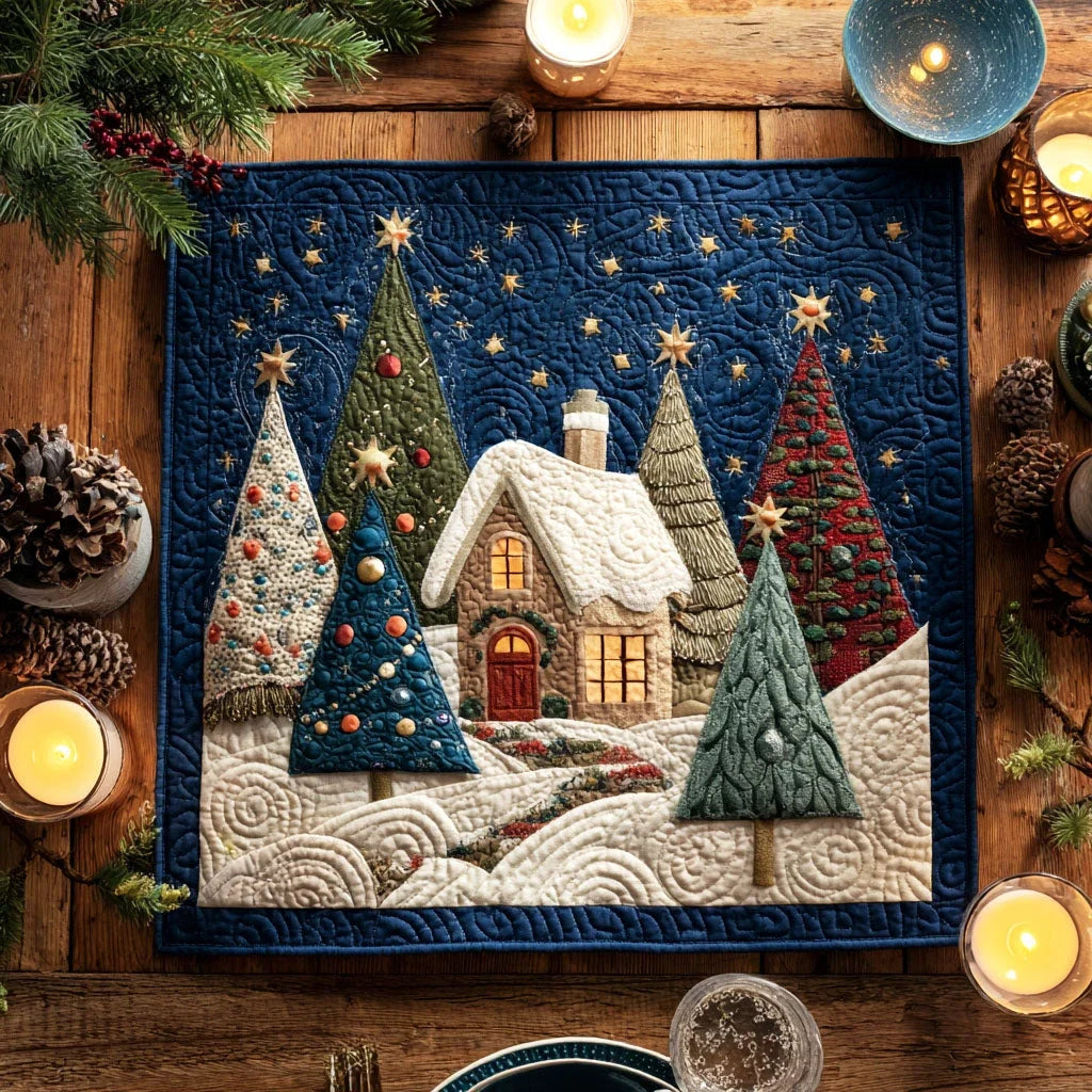 Starry Eve Quilted Table Topper