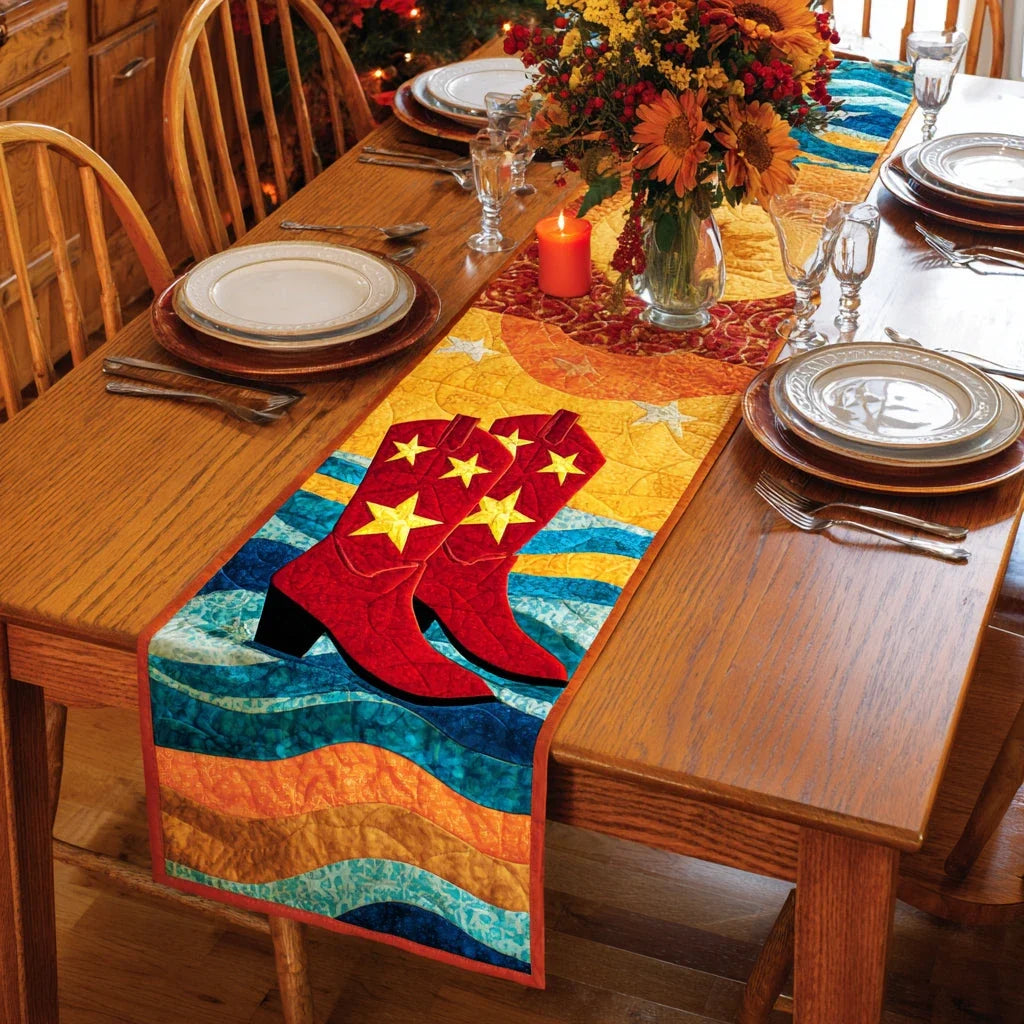 Starry Spurs Quilted Table Runner
