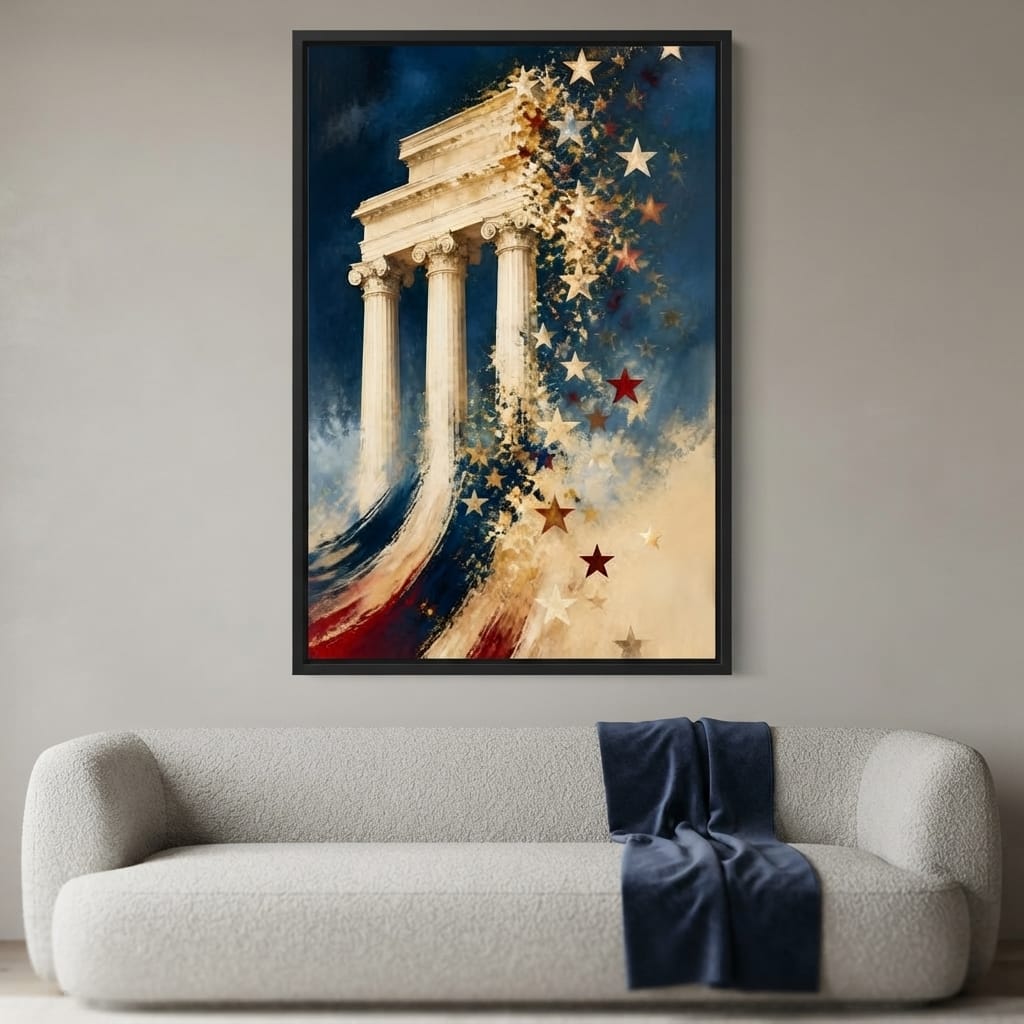 Stellar Pillars Of Democracy Canvas Wall Art