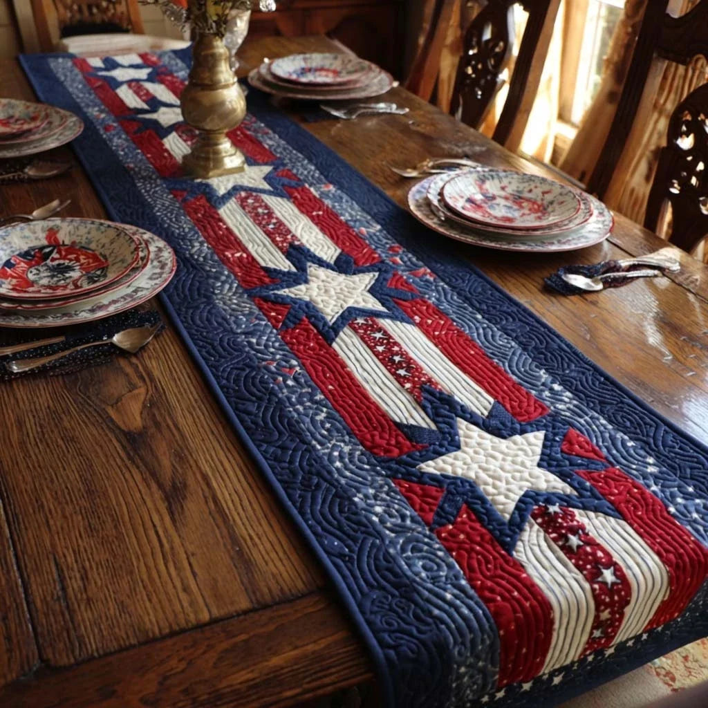 Stellar Streak Quilted Table Runner