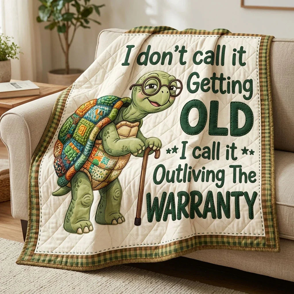 Still Going Strong Turtle Quilt Blanket