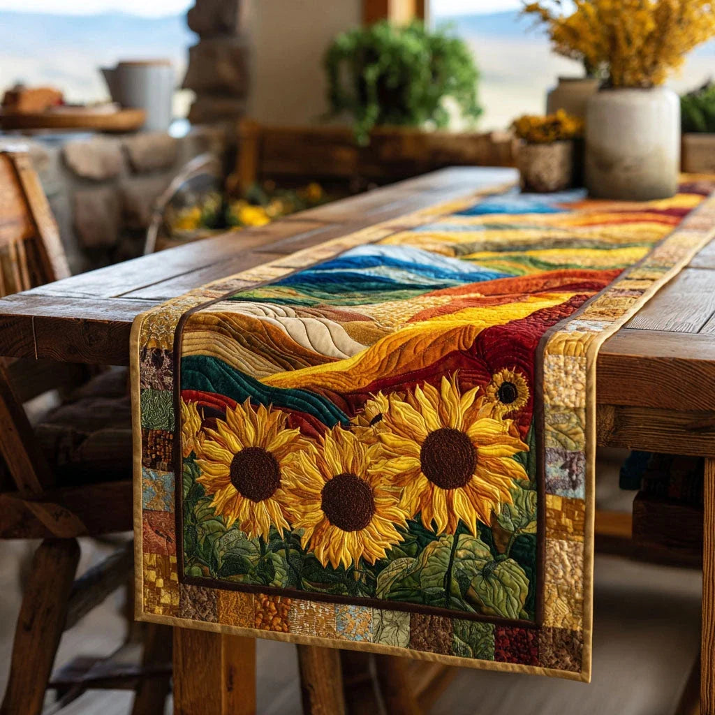 Summer Field Quilted Table Runner