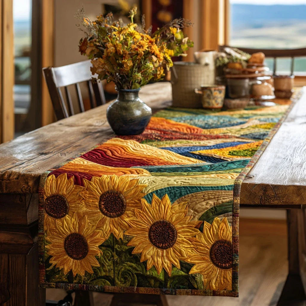 Sun Glow Quilted Table Runner