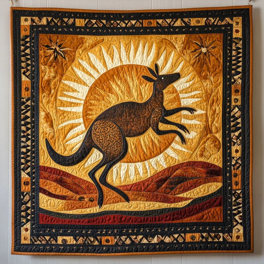 Sunbound Kangaroo Quilt Blanket