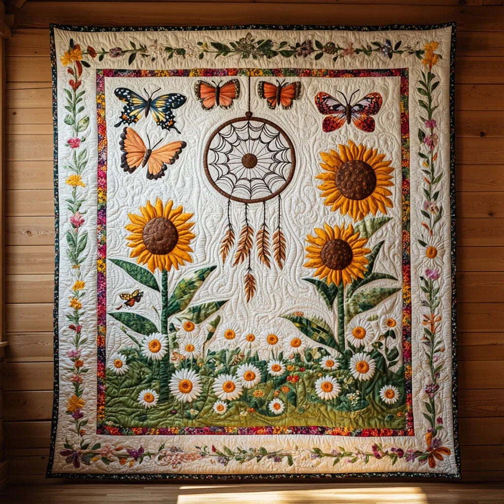 Sunflower Garden Quilt Blanket